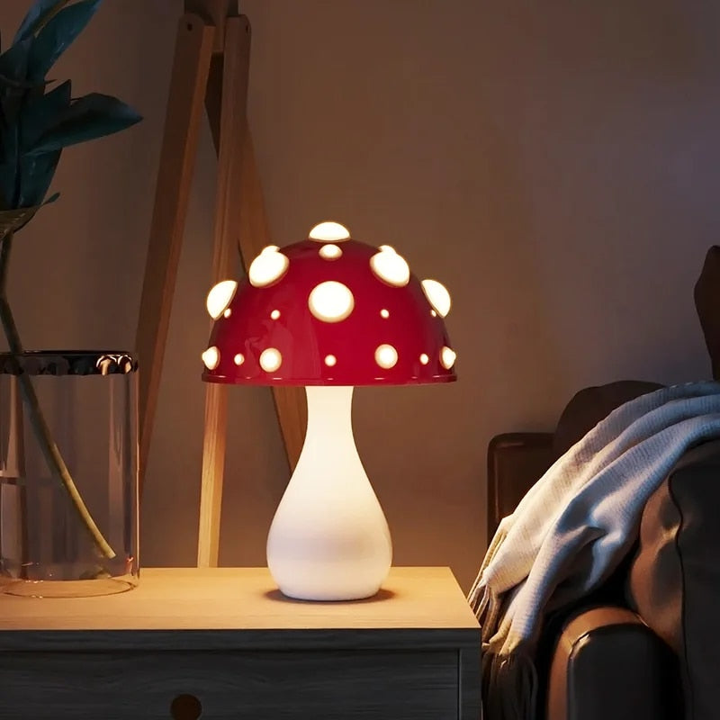 Mushroom LED Tafellamp - Unieke Paddenstoel Nachtlamp