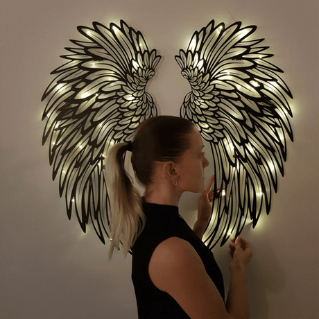 AngelWings Metalen Engelen Muurdecoratie