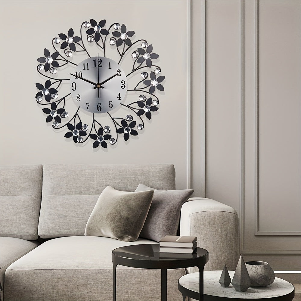 Stille Metalen Wandklok - Ronde Decoratieve Klok voor Woonkamer