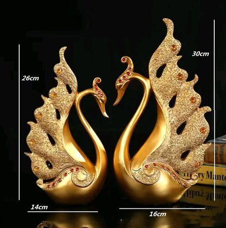 SwanSerenity - Gouden Zwanen Woondecoratie