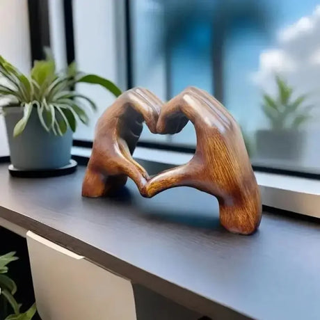 Houten Hart Beeldje Woondecoratie