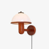 Houten Mushroom Wandlamp