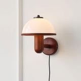 Houten Mushroom Wandlamp