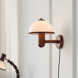 Houten Mushroom Wandlamp