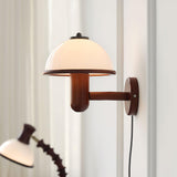 Houten Mushroom Wandlamp