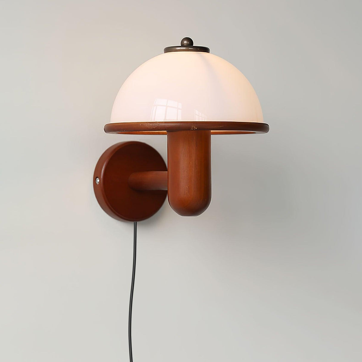 Houten Mushroom Wandlamp