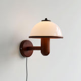 Houten Mushroom Wandlamp