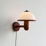 Houten Mushroom Wandlamp