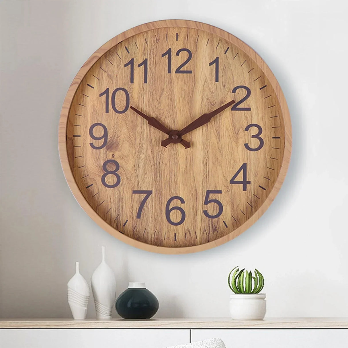 TimelessWood™ - Natuurlijke Houten Wandklok
