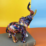 AnimalArtistry | Abstract Beeldje Gekleurde Olifant