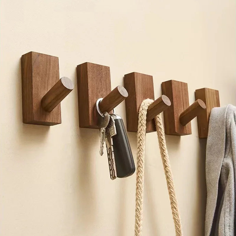 WoodChic Houten Wandhanger | Stijlvolle Houten Haak Kapstok voor Thuis