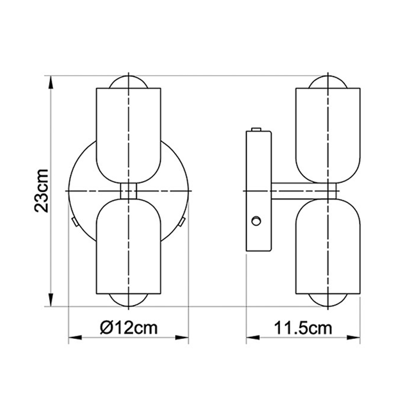 LumaWall Elegante up-down Wandlamp