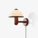 Houten Mushroom Wandlamp