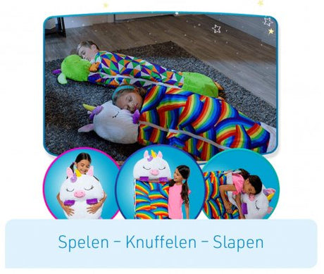 SnuggleBuddy - Kinderdeken, Kinder Slaapzak en Kinderkussen (3 in één)!