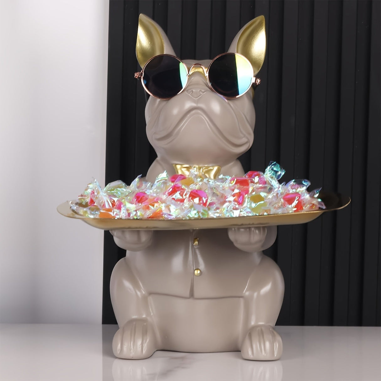 Bulldog Chic Opbergstandbeeld Woondecoratie voor Thuis