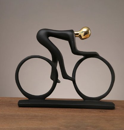 Fietsbeeld kampioen fietser sculptuur