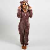 SnugglePaws™ - Superzachte Fleece Onesie met Berenoortjes