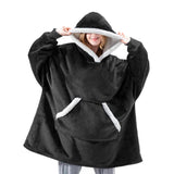 KnusseHug Premium Fleece Hoodie deken voor Winter