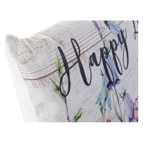 Image of Kussen Dekodonia Happy Life Polyester Konijnenvlees (2 pcs) (50 x 50 x 16 cm)