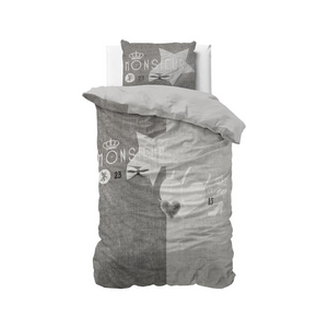 Sleeptime Pure Cotton Monsieur et Madame-dekbedovertrek - Grijs
