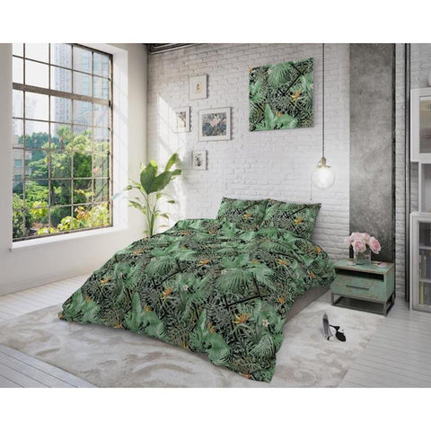 Image of Sleeptime Botanical Mosaic Dekbedovertrek - Groen