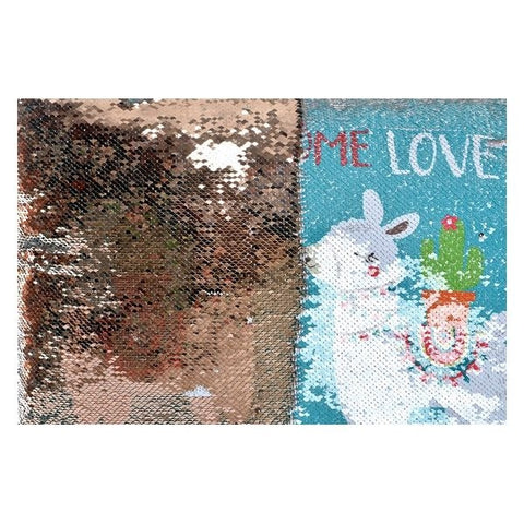 Image of Kussen Dekodonia Lama Polyester Pailletten Lama (2 pcs) (50 x 40 cm)