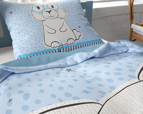 Image of DREAMHOUSE RABBIT BLUE Katoen
