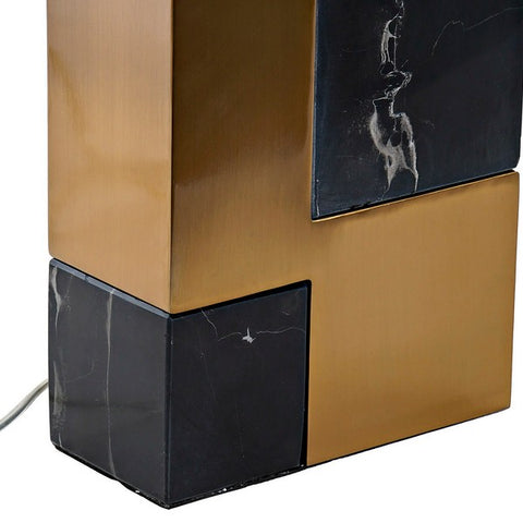 Image of Bureaulamp DKD Home Decor Metaal Stof Marmer Met stof (40 x 23 x 69 cm)