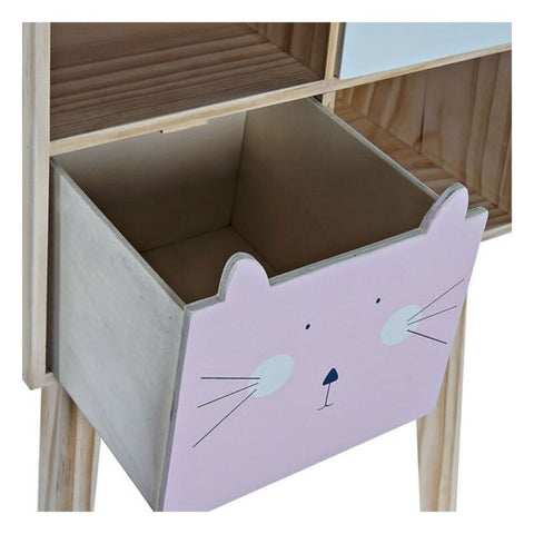 Image of Ladenkast DKD Home Decor Dennenhout Katten (40 x 27 x 66 cm)