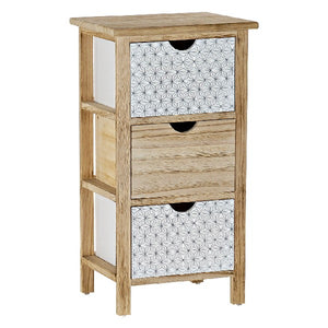 Ladenkast DKD Home Decor Wit Paulownia hout Natuurlijk (34 x 25 x 62 cm)