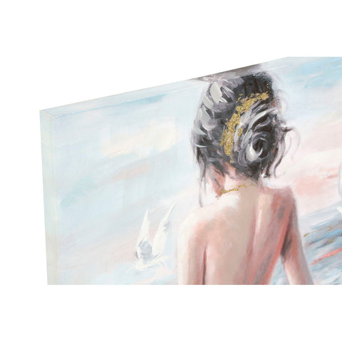 Image of Schilderij DKD Home Decor Canvas Vrouw (2 pcs) (100 x 3 x 100 cm)