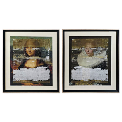Image of Schilderij DKD Home Decor Kristal Canvas (2 pcs) (86.6 x 4 x 100 cm)
