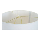 Bureaulamp DKD Home Decor Wit Polyester Metaal Kristal Gouden (41 x 41 x 72 cm)