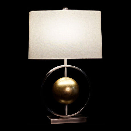 Bureaulamp DKD Home Decor Wit Zilver Polyester Metaal 220 V Gouden 60 W (40 x 22 x 64 cm)