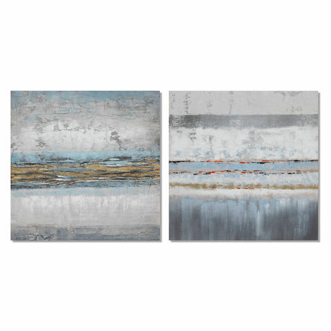 Image of Schilderij DKD Home Decor Pijnboom Canvas Abstract (2 pcs) (100 x 2.8 x 100 cm)