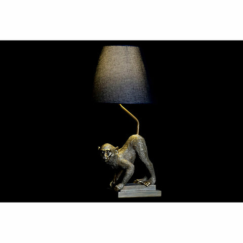 Image of Bureaulamp DKD Home Decor Zwart Beige Gouden Metaal Hars Aap (32.5 x 30 x 60 cm) (2 pcs)