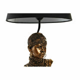 Bureaulamp DKD Home Decor Zwart Gouden Polyester Hars Afrikaanse (31 x 31 x 58 cm)