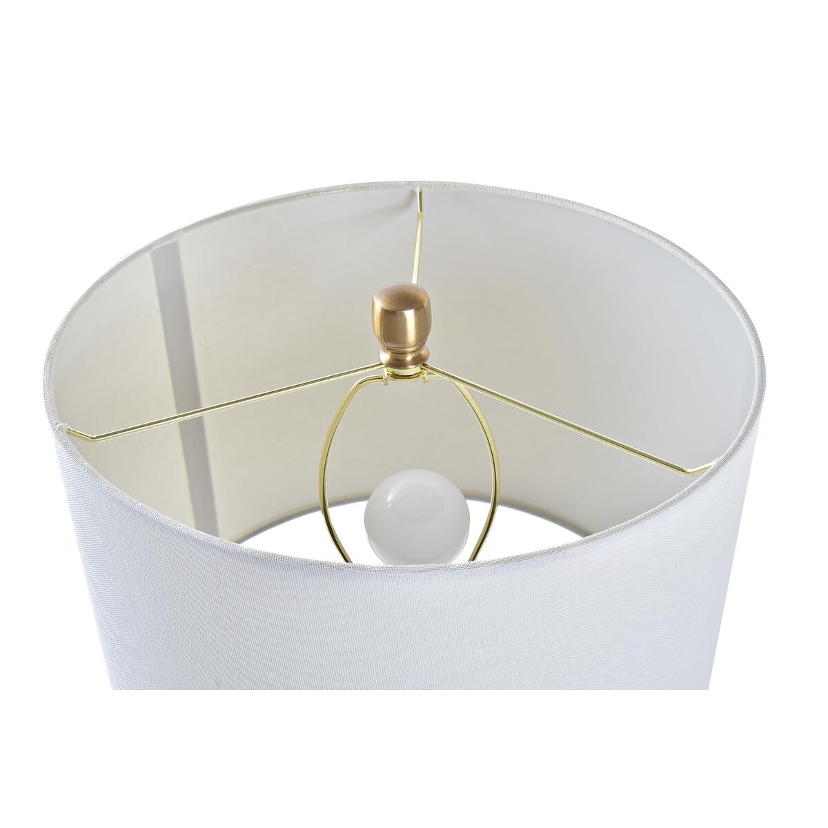 Bureaulamp DKD Home Decor Gouden Wit 220 V 50 W Modern (36 x 36 x 52 cm)