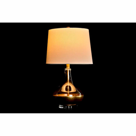 Bureaulamp DKD Home Decor Gouden Transparant Wit 220 V 50 W (35 x 35 x 62 cm)