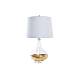 Bureaulamp DKD Home Decor Gouden Transparant Wit 220 V 50 W (35 x 35 x 62 cm)