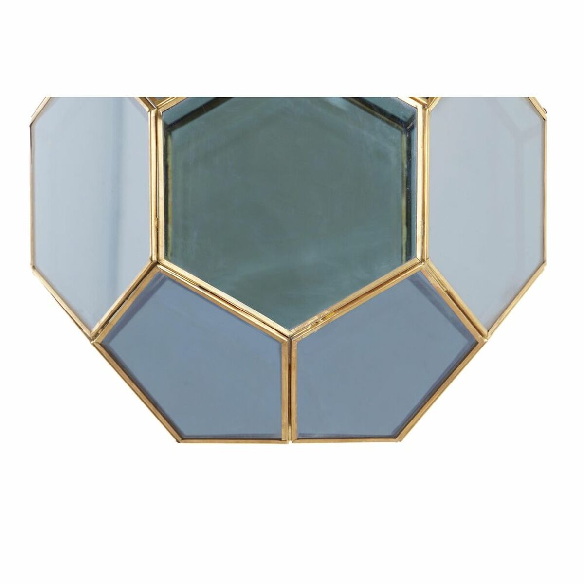 Plafondlamp DKD Home Decor Kristal Blauw Gouden Blik 50 W (28 x 28 x 31 cm)
