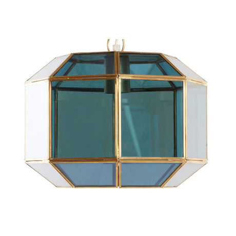 Plafondlamp DKD Home Decor Kristal Blauw Gouden Blik 50 W (29 x 31 x 23 cm)