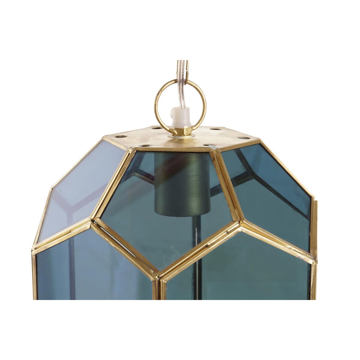 Plafondlamp DKD Home Decor Kristal Blauw Gouden Blik 50 W (22 x 23 x 29 cm)