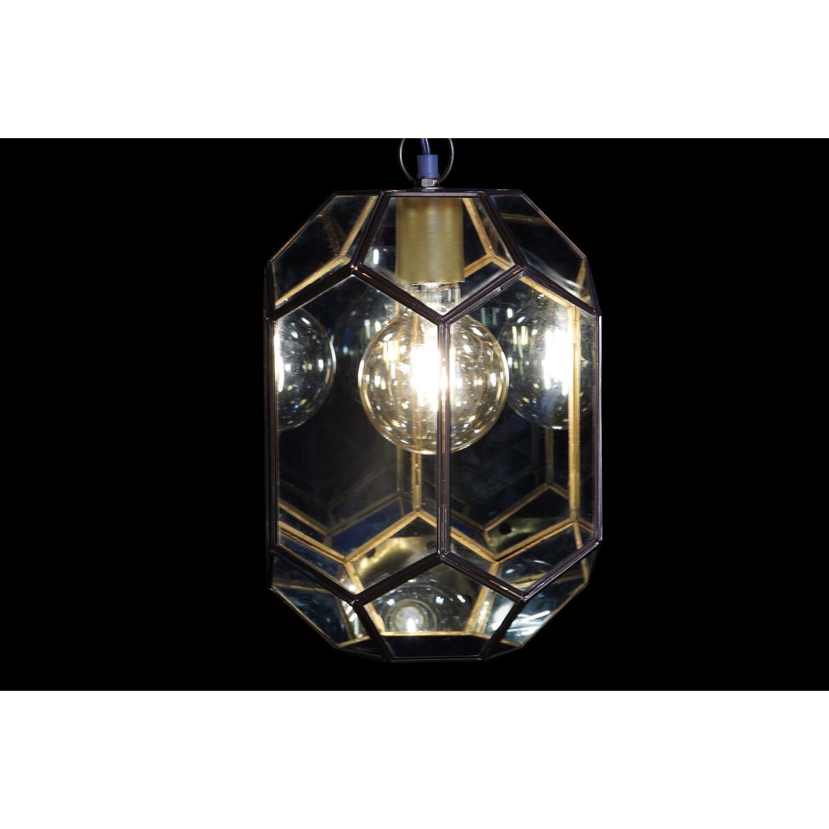 Plafondlamp DKD Home Decor Kristal Blauw Gouden Blik 50 W (22 x 23 x 29 cm)