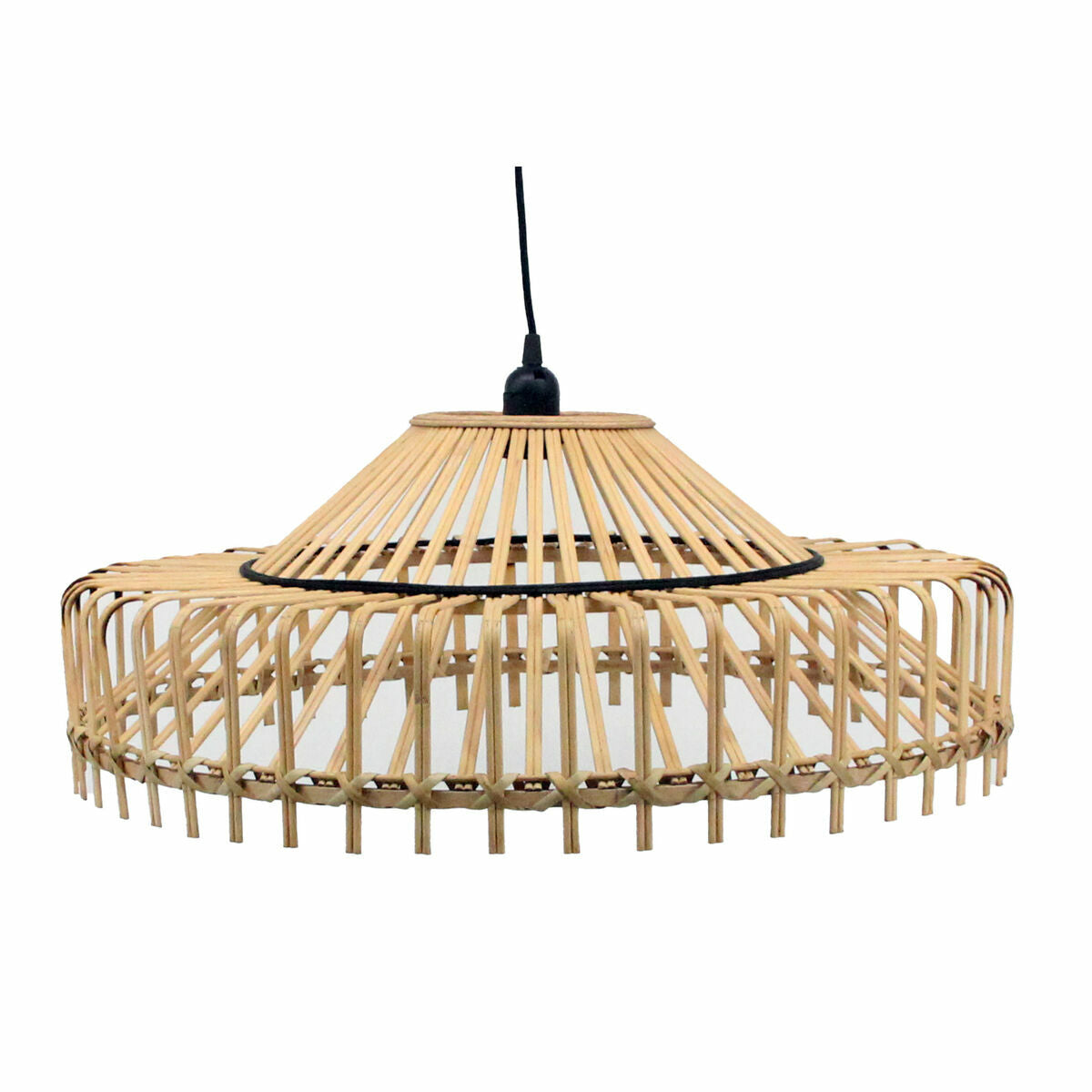Plafondlamp DKD Home Decor Bruin Bamboe 50 W (61 x 61 x 23 cm)