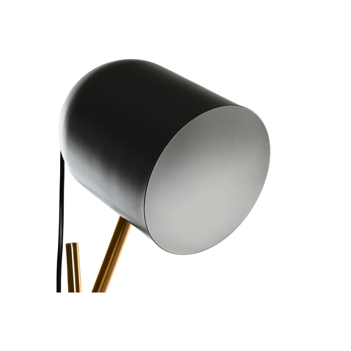 Bureaulamp DKD Home Decor Zwart Grijs Gouden Metaal 60 W 220 V 45 x 45 x 70 cm