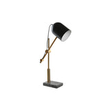 Bureaulamp DKD Home Decor Zwart Grijs Gouden Metaal 60 W 220 V 45 x 45 x 70 cm