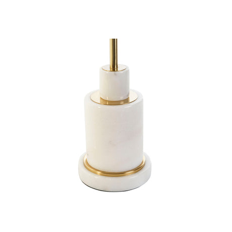 Bureaulamp DKD Home Decor Wit Gouden Metaal Marmer 50 W 220 V 25 x 25 x 81 cm
