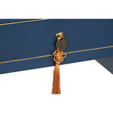 Bureau DKD Home Decor Blauw Gouden Metaal Pijnboom Hout MDF 110 x 35 x 78 cm