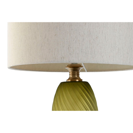 Bureaulamp Home ESPRIT Groen Beige Gouden Kristal 50 W 220 V 36 x 36 x 61 cm